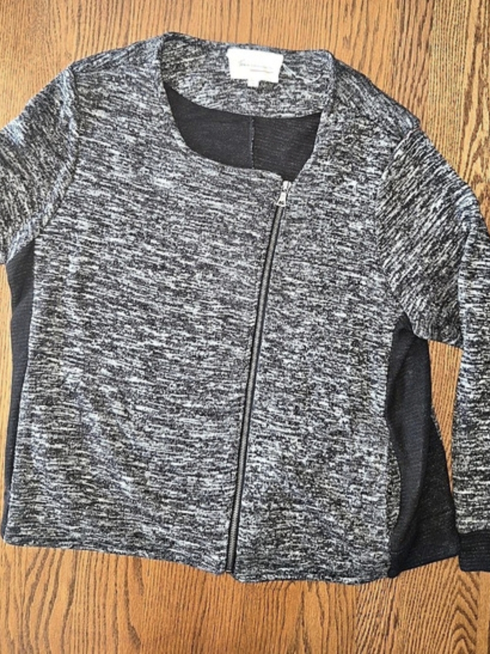 Vince Camuto Women's Textured Zip Jacket Gray XL Like New